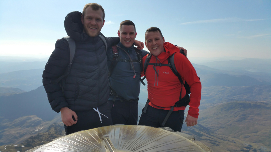 Simian staff complete three peaks challenge