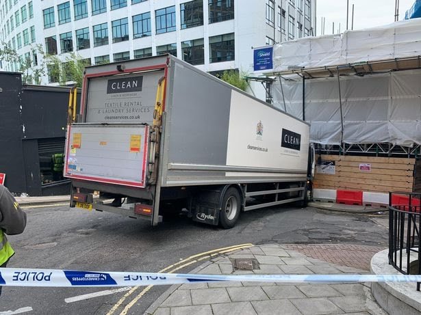 Lorry hits scaffolding in Bristol